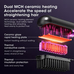 Tuzwa Cordless Hair Straightener Brush – Rechargeable Ceramic Heated Styling Brush, 4 Heat Settings, 140°C–200°C