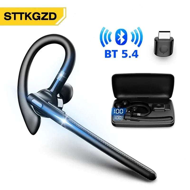 Tuzwa Wireless Bluetooth Headphones with Dual Mic & Noise Cancelling – Comfortable Earphones with Charging Case for Calls & Music