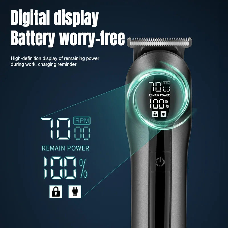 Tuzwa Professional 14-in-1 Beard Trimmer Kit | Cordless Waterproof Grooming Set for Beard, Hair, Body, Nose & Face