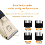 Tuzwa Dog Hair Clippers – Rechargeable Quiet Cordless Pet Hair Trimmer, Electric Dog Grooming Clippers with 3-Hour Charging