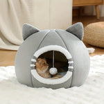 Tuzwa Cat Cave Bed – Plush Enclosed Cat Nest with Soft Mat & Removable Washable Cover, Cozy Hideaway Bed for Cats