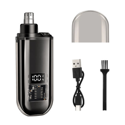 Tuzwa 3-in-1 Nose Hair Trimmer – Rechargeable Waterproof Grooming Trimmer for Men & Women, Compact ABS Design