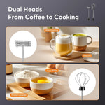 Tuzwa Handheld Milk Frother | USB Rechargeable Electric Milk Frother for Lattes, Cappuccino, Matcha & Coffee Drinks