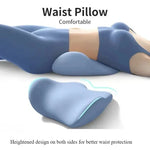 Tuzwa Lumbar Support Pillow for Chair – Ergonomic Memory Foam Back Support Cushion for Office, Home, Car & Travel