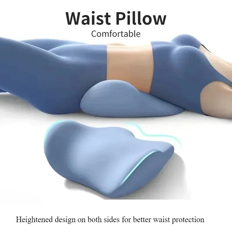 Tuzwa Lumbar Support Pillow for Chair – Ergonomic Memory Foam Back Support Cushion for Office, Home, Car & Travel