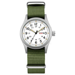 Men's 38mm Luminous Field Watch - Easy Read Arabic Numeral Dial, Durable Nylon Strap, Lightweight Everyday Watch