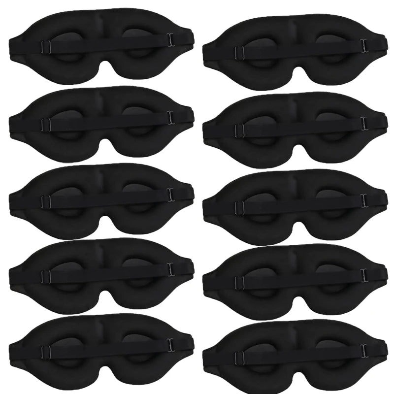 Tuzwa 3D Memory Foam Sleep Eye Mask – Light Blocking Contoured Sleeping Mask with Adjustable Fit, Soft Breathable Travel Eye Cover