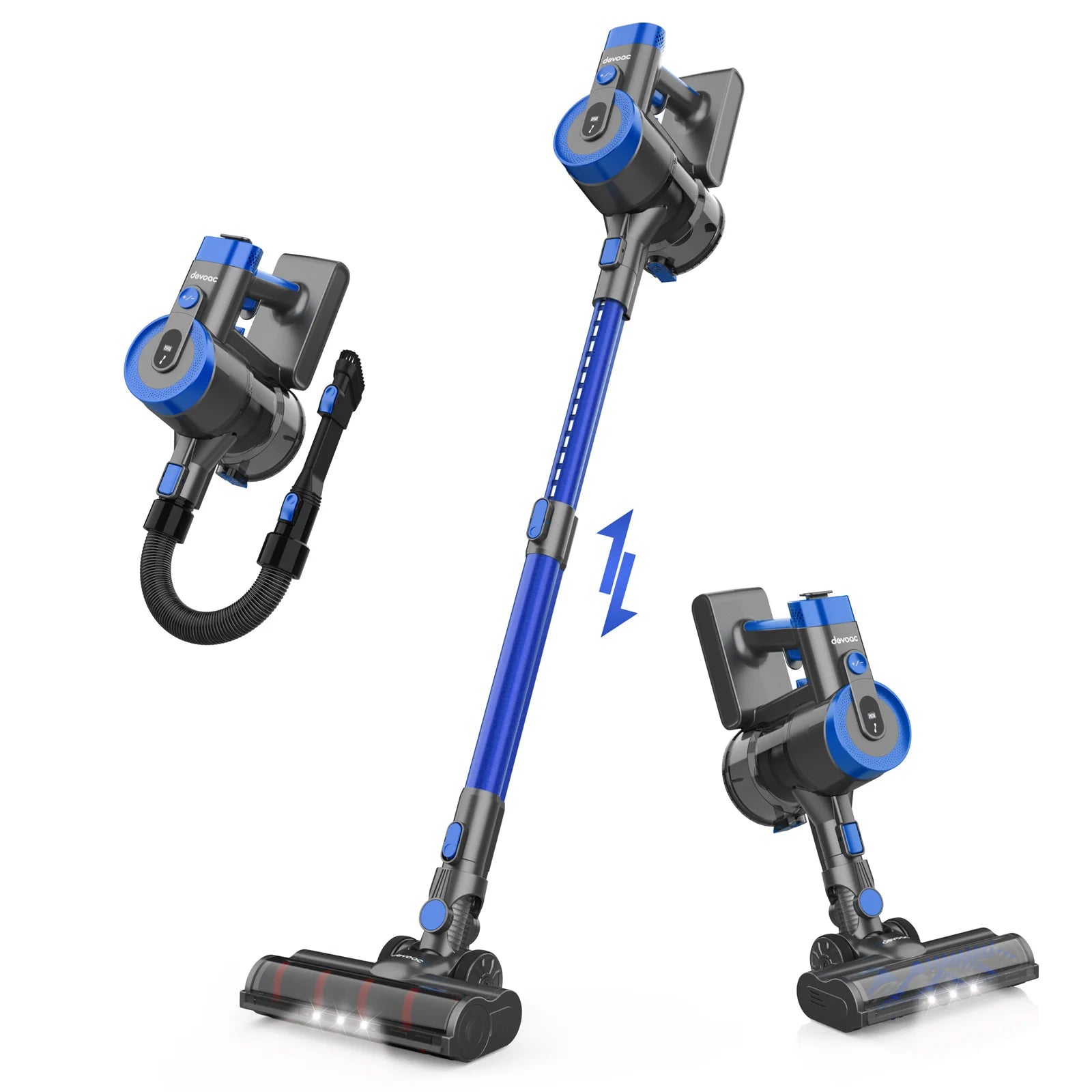 Tuzwa Cordless Vacuum Cleaner – 28KPa Powerful 6-in-1 Stick Vacuum with HEPA Filter, 30–59 Min Runtime for Pet Hair & Hard Floors