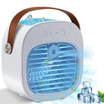Tuzwa Rechargeable Portable Air Cooler – Battery Powered Mini Personal Cooling Fan with Adjustable Modes for Camping, Travel, Bedroom & Home