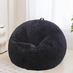 Tuzwa Pink Faux Fur Bean Bag Chair Cover – Soft Plush Beanbag Cover for Kids, Teens, Bedroom, Playroom & Cozy Room Decor