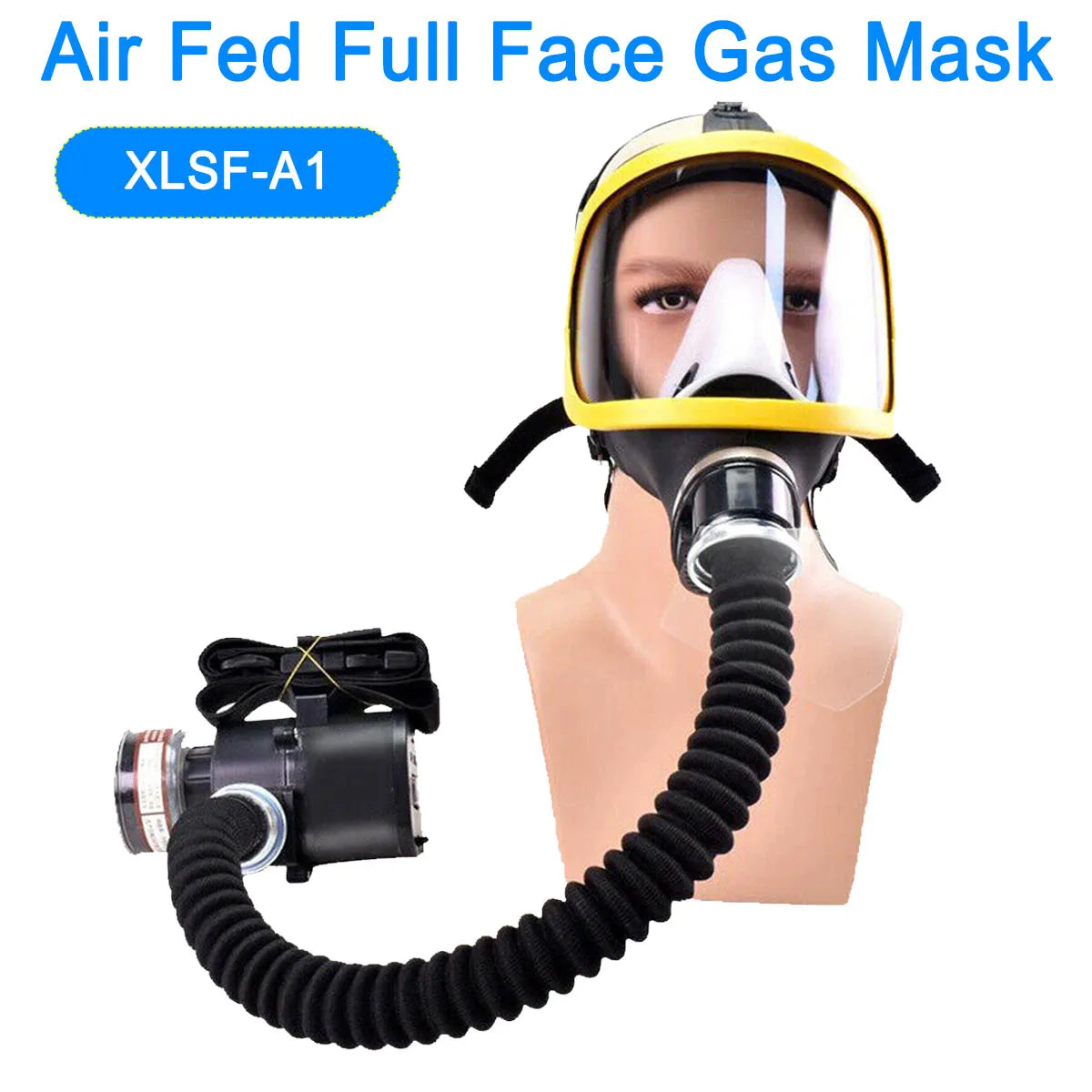 Tuzwa Constant Air Flow Full Face Respirator System – Reusable Full Face Respiratory Protection Mask for Appropriate Industrial & Chemical Work