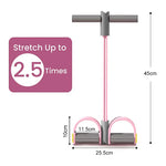 Tuzwa Resistance Bands for Working Out – 4-Tube Elastic Exercise Bands for Full Body Strength Training, Home Fitness & Travel