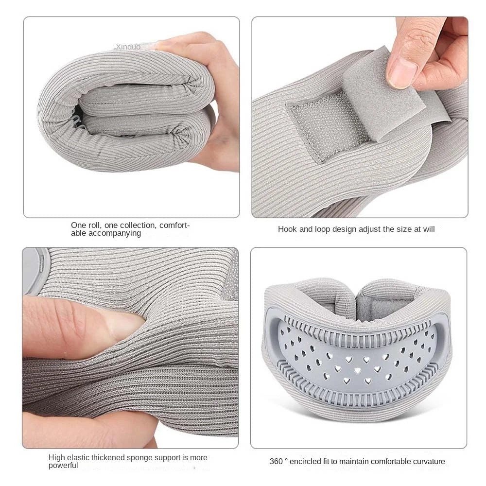 Tuzwa Adjustable Neck Support Brace with Traction & Warmth – Ergonomic Cervical Support Collar for Relaxation, Posture & Daily Comfort