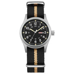 Men's 38mm Luminous Field Watch - Easy Read Arabic Numeral Dial, Durable Nylon Strap, Lightweight Everyday Watch
