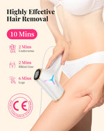 Tuzwa IPL Hair Removal Device with 990,000 Flashes – At-Home Face & Body Hair Remover with Single Lamp Head & Trimmer Attachment