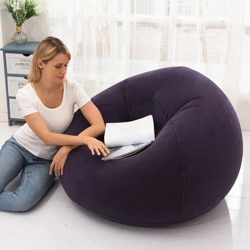 Tuzwa Large Inflatable Sofa Chair – Portable PVC Lounge Chair, Comfortable Inflatable Lounger for Bedroom, Living Room, Patio & Relaxation