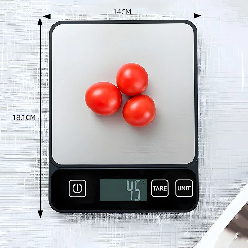 Tuzwa Kitchen Scale | Digital Kitchen Scale with LCD Display & Tare Function | Precision Food Scale for Healthy Cooking & Baking