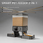 Tuzwa Smart Automatic Pet Feeder – 5L Cat & Dog Food Dispenser with Dual Bowls, 110-240V Power & Large Capacity