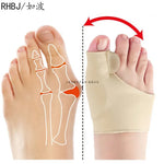 Tuzwa Adjustable Gel Toe Separator for Bunions – Hallux Valgus Big Toe Alignment Support with Soft Cloth Cushion, 1 Pair