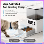 Tuzwa RFID Microchip Pet Feeder – 4.5L Automatic Cat & Dog Feeder with Timed Feeding, Selective Access & Anti-Theft Design
