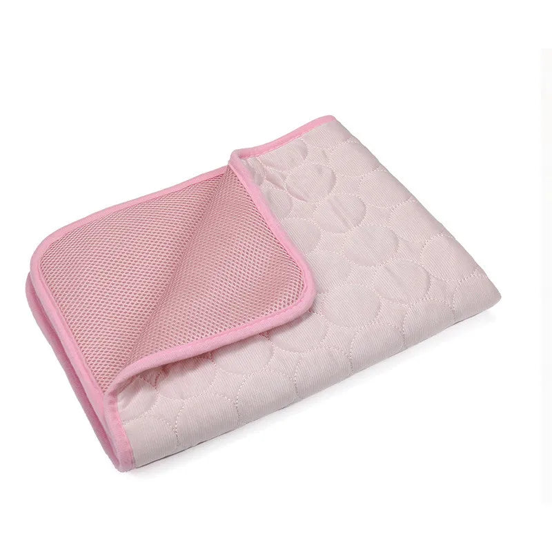 Tuzwa Pet Cooling Mat – 100% Cotton Breathable Summer Bed Mat for Dogs & Cats, Hand Washable Cooling Pad for Comfortable Rest