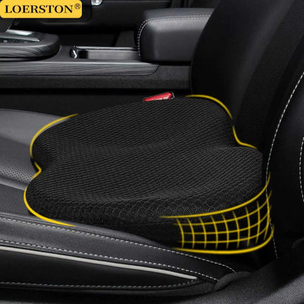 Tuzwa 2-in-1 Memory Foam Car Seat Cushion with Lumbar Support – Ergonomic Driver Seat & Back Cushion for Comfortable Driving