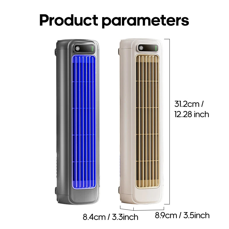 Tuzwa Rechargeable Desk Fan – 3-Speed Portable Cooling Fan with Wall-Mountable Design for Bedroom, Office, Home & Travel
