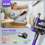 Tuzwa Cordless Vacuum Cleaner – 28KPa Powerful 6-in-1 Stick Vacuum with HEPA Filter, 30–59 Min Runtime for Pet Hair & Hard Floors