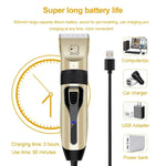 Tuzwa Dog Hair Clippers – Rechargeable Quiet Cordless Pet Hair Trimmer, Electric Dog Grooming Clippers with 3-Hour Charging