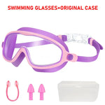 Tuzwa Kids Swim Goggles | Wide View Anti-Fog Swimming Goggles with UV Protection & Leakproof Comfort for Boys & Girls Ages 3–15
