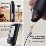 Tuzwa Electric Coffee Frother & Milk Whisk | USB Rechargeable Handheld Milk Frother for Latte, Cappuccino, Matcha & Baking
