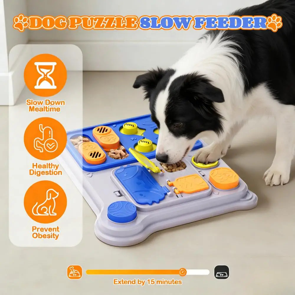 Tuzwa | Interactive Dog Puzzle Feeder | Treat Dispensing IQ Training Toy with Slow Feeder Design for Small & Medium Dogs