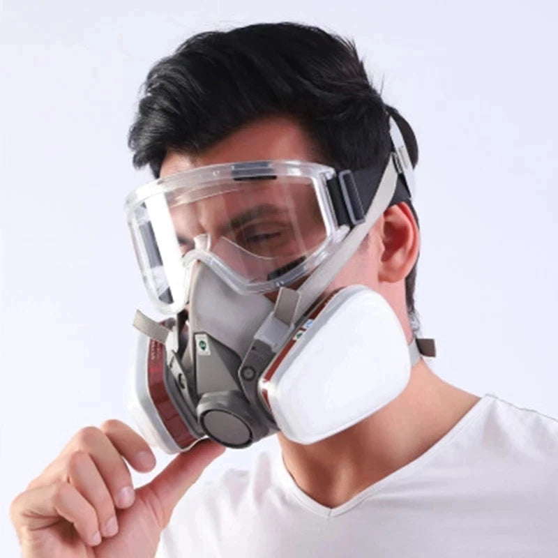 Tuzwa Half Face Respirator Mask with Replaceable Filters – Reusable Chemical & Painting Respirator with Adjustable Straps for Industrial Work