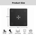 Secure Step | Non-Slip Bath Safety Mat with Strong Suction Cups | Stylish Drainage Design for Safe Showers 4