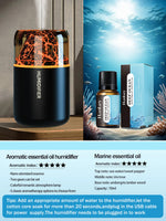 Tuzwa Volcano Aroma Diffuser & Ultrasonic Humidifier with Color Changing Light – USB Compact Essential Oil Diffuser for Home & Travel