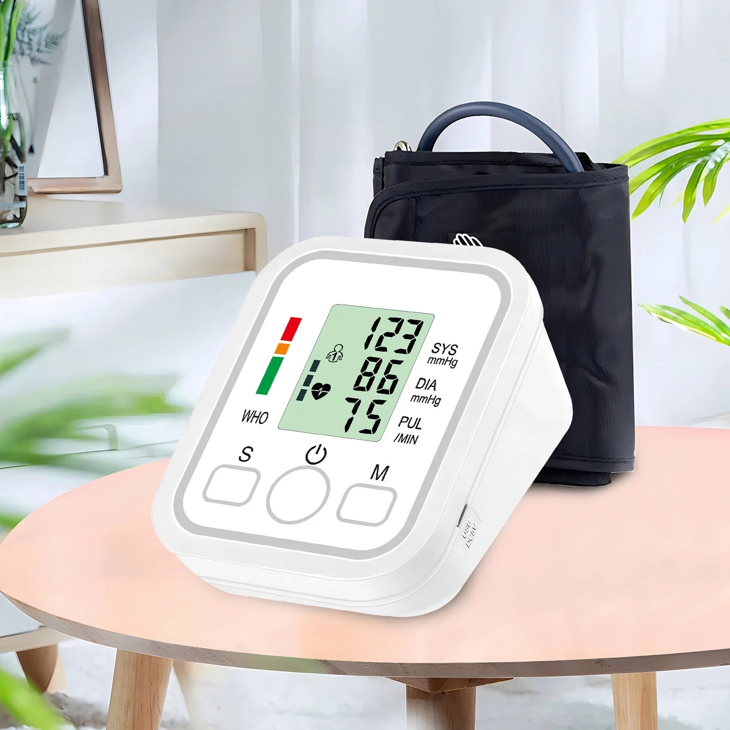 Tuzwa Automatic Upper Arm Blood Pressure Monitor – Digital BP Machine with LCD Display & Cuff for Home Blood Pressure Monitoring