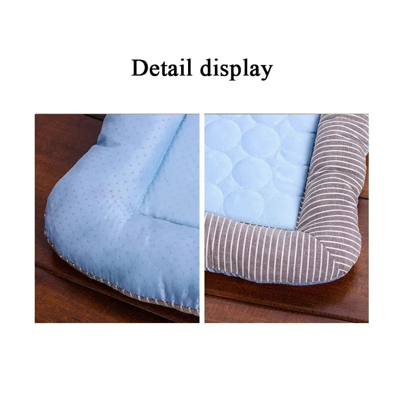Tuzwa Pet Cooling Mat – Breathable 100% Cotton Summer Bed for Dogs & Cats, Machine Washable Cooling Pet Mat for Comfortable Rest