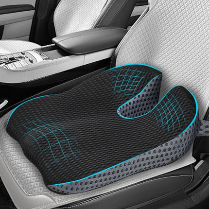 Tuzwa Memory Foam Car Wedge Seat Cushion – Ergonomic Driver Height Booster with Adjustable Straps for Comfortable Vehicle Seating