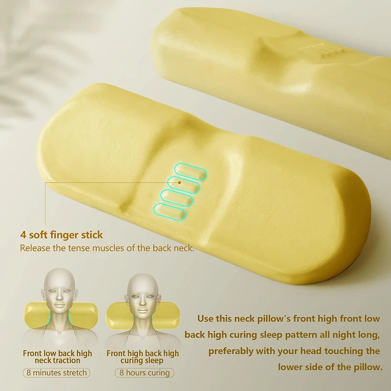 Tuzwa Memory Foam Cervical Pillow – Contoured Ergonomic Neck Support Pillow for Side & Back Sleepers