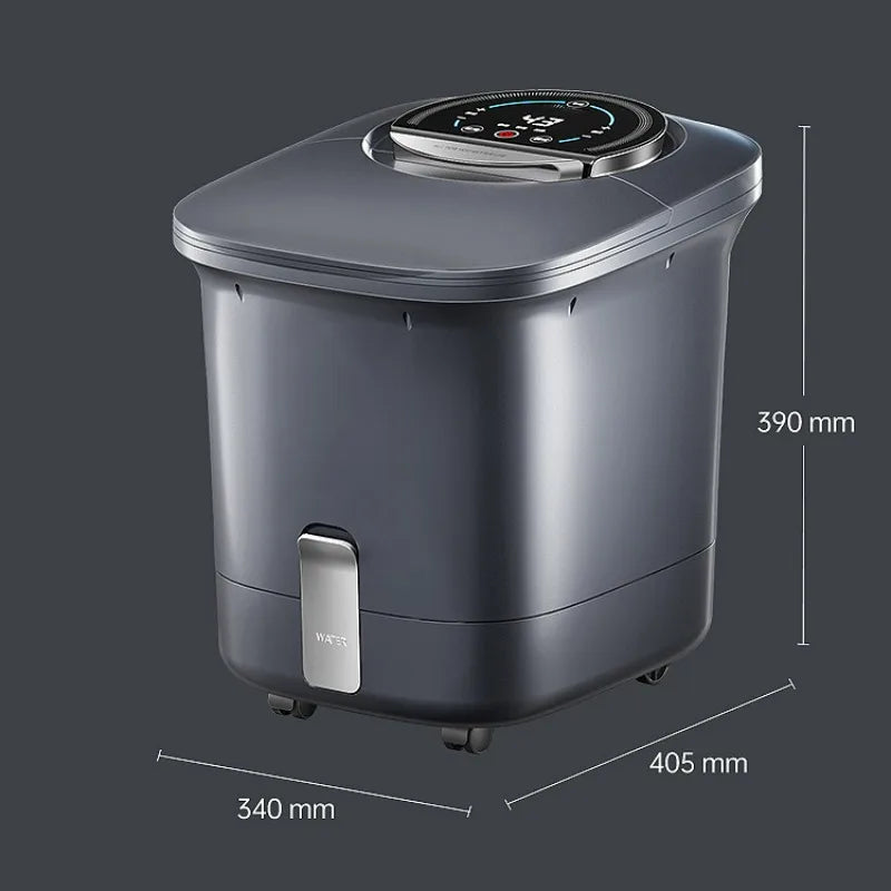 Tuzwa Electric Foot Bath Massager with Heating & Temperature Control – ABS Heated Foot Spa for Home Comfort