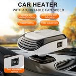 Tuzwa 12V Portable Car Heater & Windshield Defroster – 120W Fast Heating Car Defogger Fan with Cigarette Lighter Plug for Cars, Trucks & SUVs
