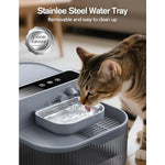 Tuzwa Smart Wireless Cat Water Fountain | 3.5L Automatic Pet Water Dispenser with 180-Day Rechargeable Battery, Precision Flow Control & Ultra-Quiet Design