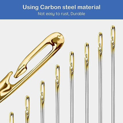 Sewing Needles Self Threading 30 Pack, Large Eye Hand Sewing Needles in Assorted Sizes – image 8