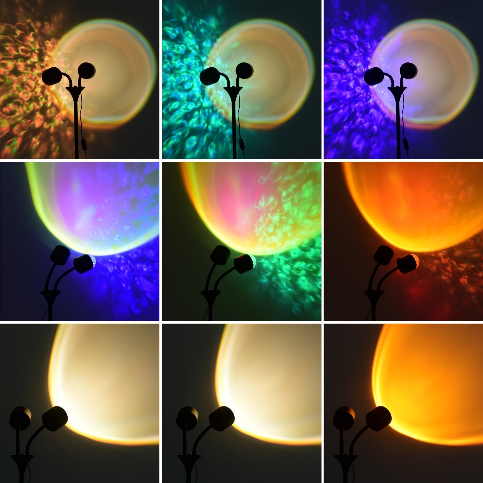 Serene Horizon | Dual RGB Light Projector with 360° Rotation | Customizable Mood Lighting for Ambience 7
