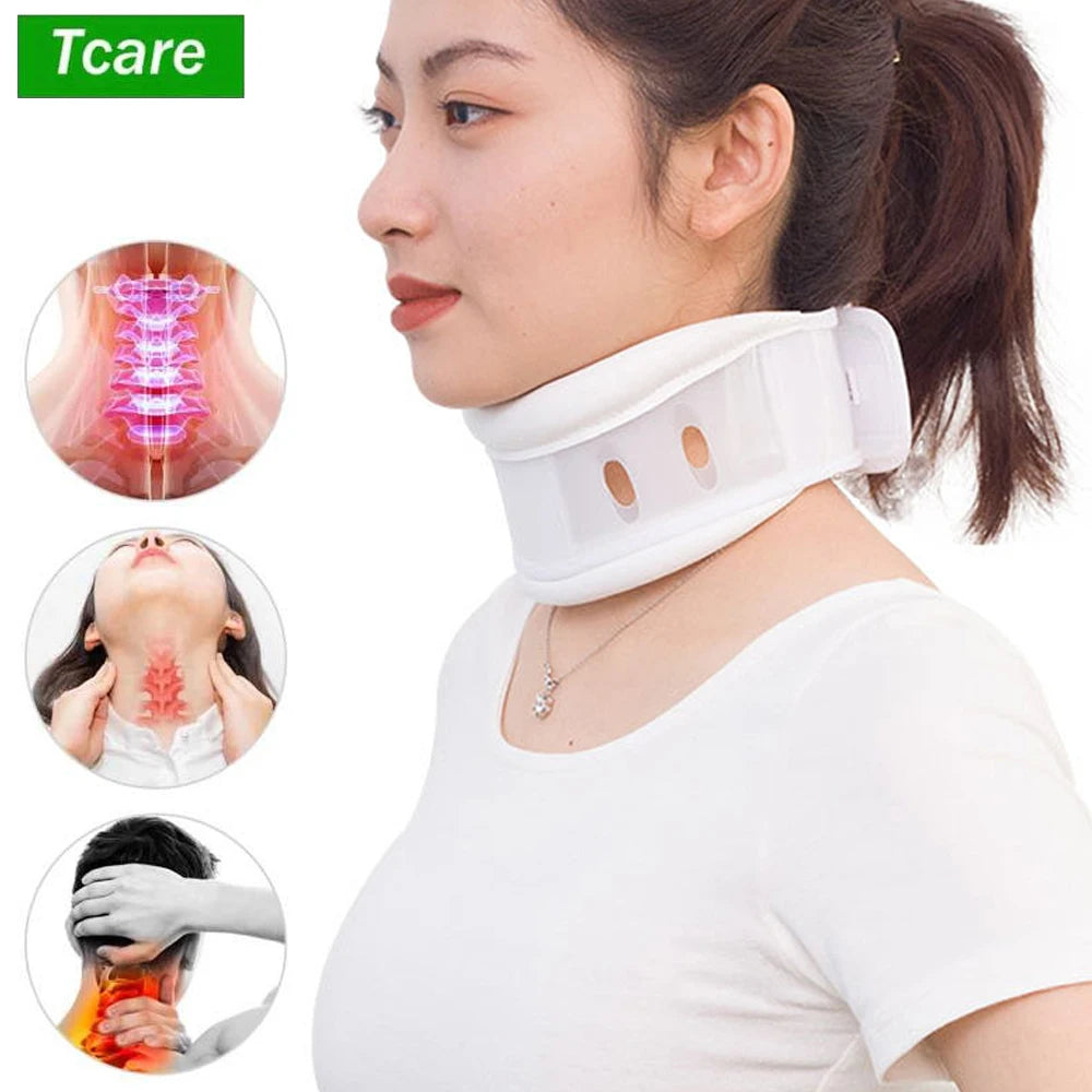 Tuzwa Adjustable Cervical Support Collar – Lightweight Breathable Neck Brace with Comfortable Support for Daily Wear