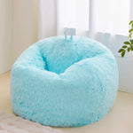 Tuzwa Pink Faux Fur Bean Bag Chair Cover – Soft Plush Beanbag Cover for Kids, Teens, Bedroom, Playroom & Cozy Room Decor