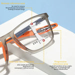 Tuzwa Multifocal Blue Light Reading Glasses for Men & Women – Lightweight Square Computer Readers for Reading & Screen Use