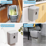Tuzwa 2.4 Gallon Kitchen Compost Bin with Lid – Countertop & Under Sink Food Waste Bin for Kitchen Scraps