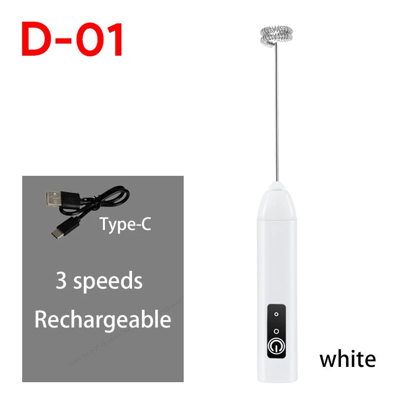 Tuzwa Electric Coffee Frother & Milk Whisk | USB Rechargeable Handheld Milk Frother for Latte, Cappuccino, Matcha & Baking