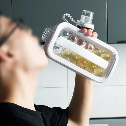 Ice Ball Maker Kettle, 2 in 1 Ice Cube Tray